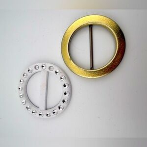 Vintage, Scarf or Shirt Slide Circle Set of 2